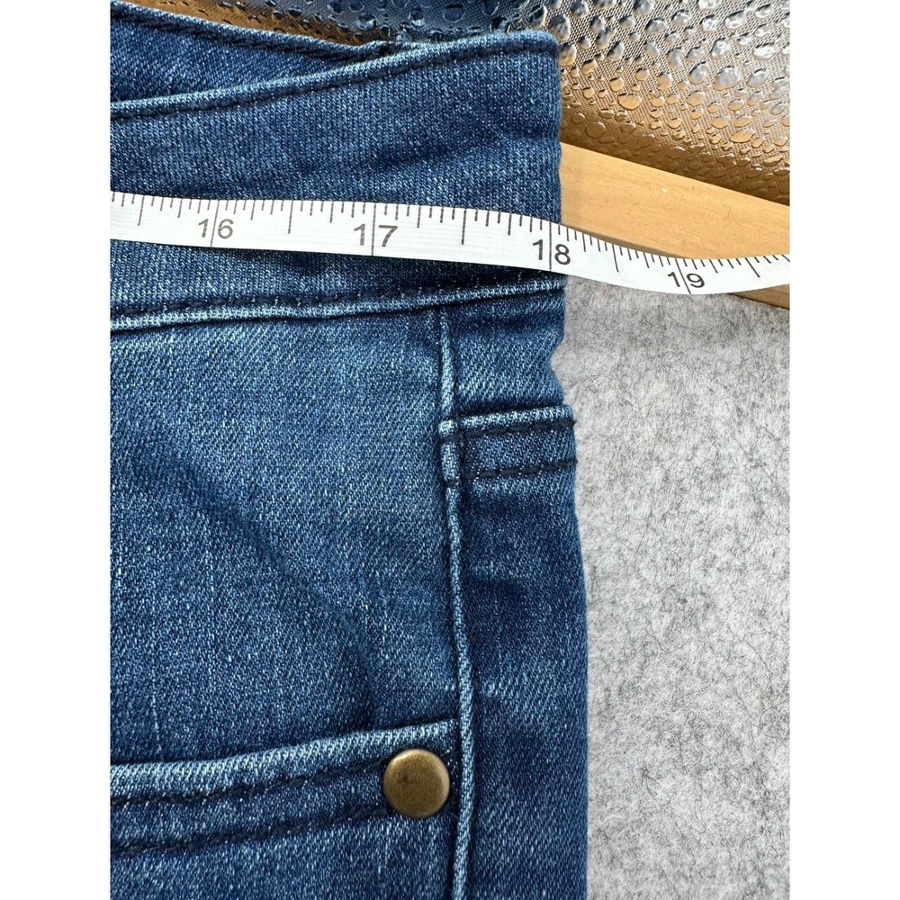 MEASURE MADE Straight Leg Jeans Mid-Rise Blue Stretch Denim Women's Size 36x25 - Picture 6 of 10